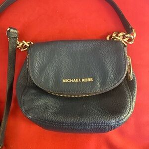 Michael Kors Navy Blue Leather Crossbody Bag